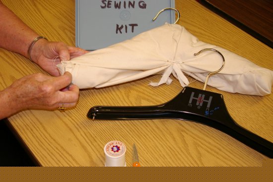 Preparing a padded hanger